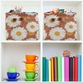 thumbnail image 7 of Coolnut Storage Basket Daisies Pattern Storage Bin with Handle , Large Storage Cube Collapsible for Shelves Closet Bedroom Living Room 2PCS Decor Gifts, 7 of 7