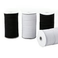 thumbnail image 3 of Tipo plano Banda elástica Poliéster Látex natural Ropa de goma Mangas Pantalones Banda de cintura elástica Negro 6 mm 135 yardas Eigraketly AF0097-06B, 3 of 5
