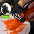 thumbnail image 2 of Dsseng Multifunction 3 in 1 vegetable peeler (Pack of 2) for kitchen potato tomato peelers fruit and veggie rotating peeler slicer Shredder with Ultra Sharp and Durable Blade for Quick Salad, 2 of 5