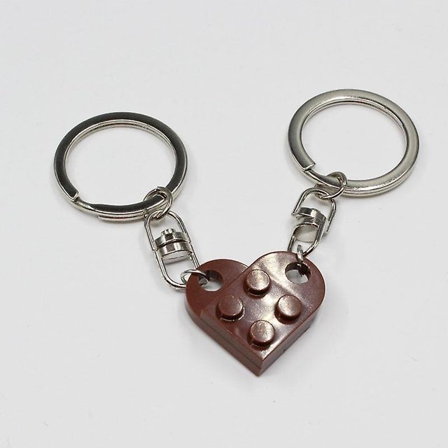 Cute Love Heart- Brick Keychain For Elements Key Ring Jewelry