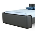 thumbnail image 6 of Manhattan Comfort Kingdom Faux Leather Full Size Bed Frame in Gray, 6 of 8