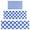 Blue and White, variant on Blue and White Checkered Pattern Kitchen Rugs Sets Of 3,Kitchen Runner Rugs Non Skid Washable,Decorative Kitchen Floor Mats for Kitchen,Sink,Laundry,17"x30"+ 17"x47" + 17"x59"