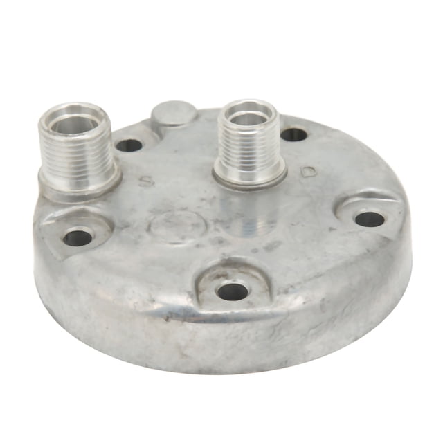 Cubierta del compresor de CA, cubierta trasera del compresor de aire acondicionado de aluminio, reemplazo para SANDEN SD508 ORING HRZ 8X10
