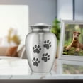 thumbnail image 7 of Reminded Pet Cremation Urns for Dog and Cat Ashes, Memorial Paw Print Urn - Small Up to 35 Pounds Silver, 7 of 7