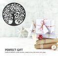 thumbnail image 3 of Metal Tree Wall Plaque, Wall Art Decor Fade Resistant Round Black Rust Proof 11.81 Inch  for Home for Outdoor, 3 of 7