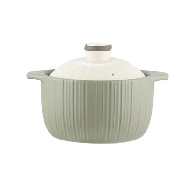 Home Cooking Pot Ceramic High Temperature Resistant Soup Casserole 1.8L/2.5L Porridge Stew Pot with Lid