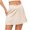 Beige, variant on IROINNID Women's Casual Fashion Cropped Navel Tie Zipper Temperamental Commute Skirt Short Elastic Waist Mini Solid Color Skirt