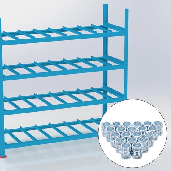 ULTNICE Shelving Projects Nut Rack Connector 20Pcs 1In Thread