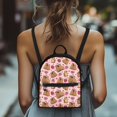 thumbnail image 4 of Eheartsgir Capybara Strawberry Pattern Mini Backpack, Zipper Closure Polyester Small Backpack for Shopping Walking, Lightweight Travel Rucksack, 4 of 8
