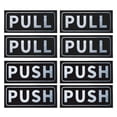 thumbnail image 1 of Unique Bargains Push Pull Door Sign 2'x5' PVC Adhesive Horizontal Pull Push Sticker Silver 4 Set, 1 of 6
