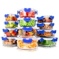 thumbnail image 1 of Recipientes de vidrio para almacenamiento de alimentos SereneLife 24 piezas con tapas, 1 of 7