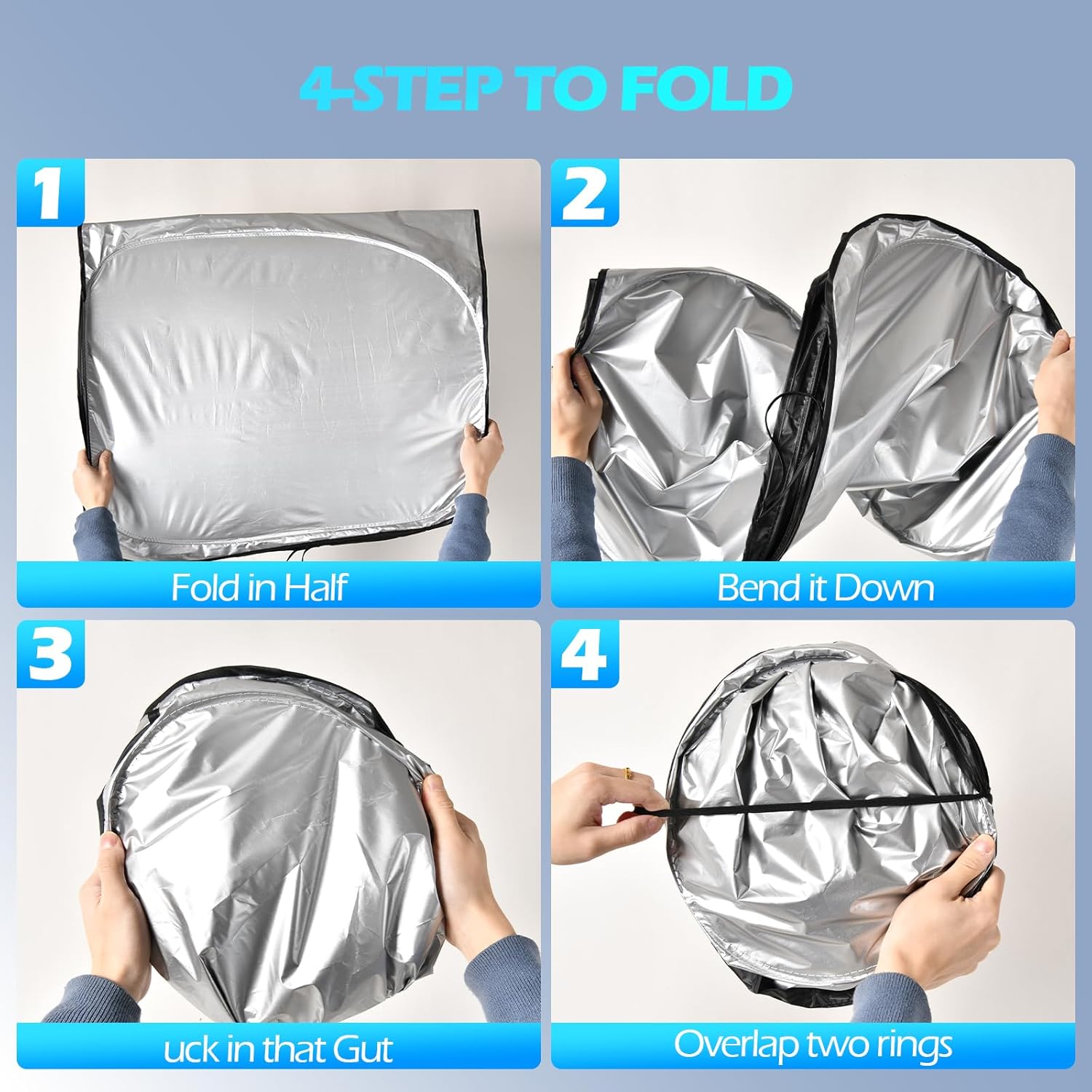 Florich Car Windshield Sun Shade, Foldable, 59"x33" photo 5
