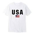 thumbnail image 4 of mgoYE 4th Of July Men'S T-Shirt Mens American Flag Shirt USA Air Force Tshirts Patriotic 4th of July T-Shirt Memorial Day Tee Tops White-XL, 4 of 4