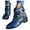 Blue, variant on HAOTAGS Women's Mid Heel Ankle Boots Vintage Denim Buckle Strap Womens Dressy Shoes Blue Size 7