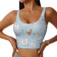 thumbnail image 2 of Lsque Funny Chicken Printed Women'S Sports Bra, Compression, Moisture Wicking, High-Impact Sports Bra For Women,Supportive sports bra-Small, 2 of 9
