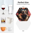 thumbnail image 6 of Kdxio Colorful Flower German Shepherd Funny Coasters,4 Pcs Leather Coasters,Housewarming Gifts,Protect Furniture from Water Marks Scratch and Damage, 6 of 6