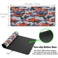 thumbnail image 4 of Keyboard Mouse Pad Blue Home Office Desk Pad Large Mousepads Computer Mat Keyboard Desk Mat Waterproof Non-Slip Rubber Base 35.4" X 15.7" for Game Office, Camouflage with Red Spots, 4 of 5