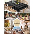 thumbnail image 5 of Black Striped Table Cloth, Modern Abstract Art Geometric Stripes Waterproof Tablecloth for Square Tables, Reusable Washable Fabric Table Cover for Restaurant Kitchen Dining Tables 60"x60", 5 of 6