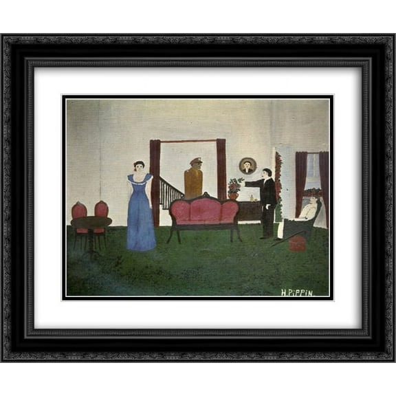 Horace Pippin 2x Matted 24x20 Black Ornate Framed Art Print 'Deep Are The Roots'
