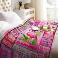 thumbnail image 5 of Flamingo Gifts for Women Girls Flamingo Blanket Just A Girl Who Loves Flamingos Gifts for Flamingo Lovers Super Soft Flannel Flamingo Throw Blanket 50"X40", 5 of 5