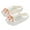 White, variant on JeashCHAT Slip On Slide Sandals for Women and Men Shower Slides Slippers Super Soft Breathable Non Slip Bathroom Home Slippers (Pink)