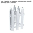 thumbnail image 4 of Uxcell 13.8x19.7 Inch Plastic Garden Picket Fence Tip Fencing Path Border Edging White 3 Pack, 4 of 5