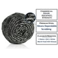 thumbnail image 4 of Brheez Stainless Steel Scouring Pads - Heavy Duty Industrial and Commercial Individually Wrapped, Jumbo - 100 gr, 12-pack, 4 of 5