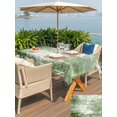 thumbnail image 5 of Outdoor Tablecloth with Umbrella Hole for Patio/Picnic/Party/Camping, Shabby Sage Green Waterproof Table Cloth Rectangle Table Cover Washable, Oil Painting Vintage Art Green White (52"x 70"), 5 of 9