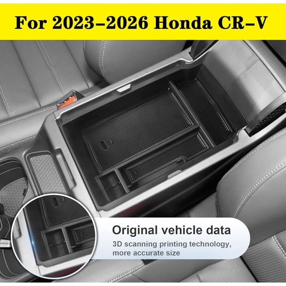 For Honda CR-V 2025 2026 Accessories Center Console Organizer Tray Storage Box