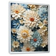 thumbnail image 2 of Designart "Blue Blooms Of Zinnias II" Zinnias Floater Framed Wall Art Prints, 2 of 5