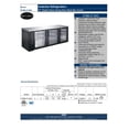 thumbnail image 5 of Heavy Duty Commercial Black Back Bar Cooler with 2 Glass Doors (27" depth 90" length), 5 of 6