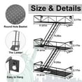 thumbnail image 3 of Fire Escape Wall Shelf with Basket, 3-Tier Red Fire Escape Ladder Shelf Wall Organizer, New York Metal Decorative Shelves, DIY Floating Action Figurine Display Shelf for Bedroom, Home Décor…, 3 of 7