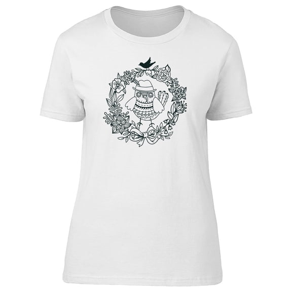 Floral Owl, Spring, Floral Tee Women's -Image by Shutterstock