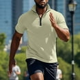 thumbnail image 2 of LpwkSSA Men Casual Round Neck Printing Pullover Fitness Sports Shorts Sleeves T Shirt Blouse Green L, 2 of 6