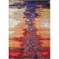 thumbnail image 3 of Unique Loom Tapis Moderne Abstrait de la Collection Estrella, 7 x 10 Pieds, Rose/bleu Marine, 3 of 5