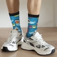 thumbnail image 5 of Goofa Transportations With Cute Animals Printed Men's Crew Socks, Soft Durable Breathable Moisture-Wicking with Odor Control Cotton socks, 5 of 9