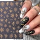thumbnail image 3 of Pegatina de uñas de copo de nieve con purpurina dorada 3D, suéter blanco reflectante de invierno, Estrella bailarina, árbol de Navidad, lámina de aluminio, puntas de calcomanía de Año Nuevo, 3 of 4