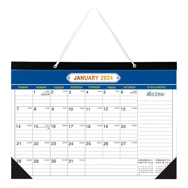 Planificador Mensual Z Calendars Para Escritorio, Pared O Es