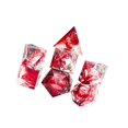 thumbnail image 1 of 7pcs Polyhedral Dice Crystal RPG Blood Effect for Card Games RPG Dices Transparent Numbers, 1 of 5