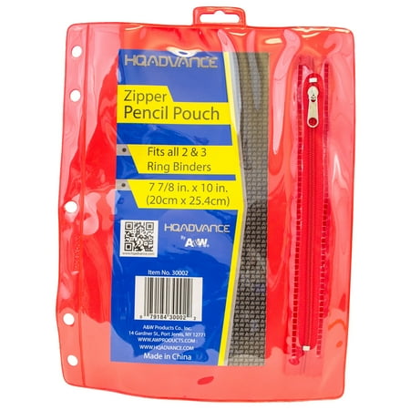 3 Ring Pencil Pouch - A & W A & W Pencil Pouch, 1 ea