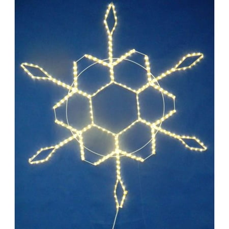 Christmas at Winterland LED-SFLAKE48-WW 48 Inch Warm White LED Rope Light Snowfl