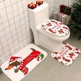 thumbnail image 4 of 4 Pcs Christmas Shower Curtain Sets Stripes Pine Trees Xmas Bathroom Set, Christmas Tree Shower Curtain with 12 Hooks Non Slip Rug Toilet Lid Cover and Bath Mat for Xmas Winter Holiday Supply, 4 of 7