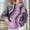 Purple, variant on FamilyThread Women’s Oversized Hoodies Casual Long Sleeve Loose Fashion Pleated With Pockets Pullover Tops Colorful Printed Hooded Sweatshirts