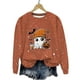 thumbnail image 2 of Heisall Womens Hoodies Halloween-themed Sparkling Print Round Neck Long Sleeve Fleece-lined Casual Sporty Fashion Sweatshirts, 2 of 9