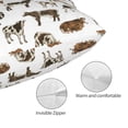 thumbnail image 3 of Yiaed Cow Print Brushed Microfiber Envelope Pillowcases, Standard,Envelope Closure Pillow Cases(No pillow core)-16"x24", 3 of 6