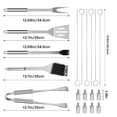 thumbnail image 2 of BN-LINK 20pcs BBQ Grill Accessories Set, Stainless Steel Grill Tools Set with Case, Barbecue Utensil Tool for Camping & Tailgating, 2 of 6