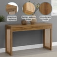 thumbnail image 3 of Northfield Weave Hall Console Table/Desk in Medium Oak Wood Finish, 3 of 7
