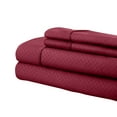 thumbnail image 3 of Home Sweet Home Pentagon Microfiber Deep Pocket King Bed Sheets Set (Burgundy), 3 of 4