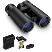 Amcrest 10x42 Roof Prism Binoculars for Adults, HD Professional Binoculars for Bird Watching, Travel, Stargazing,