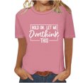 thumbnail image 1 of Qiopertar Mode Femmes T-Shirt Décontracté à Manches Courtes Col Rond Imprimé Blouse Tops Grandes Économies de Vacances! Offres de la Semaine Liquidation, 1 of 2